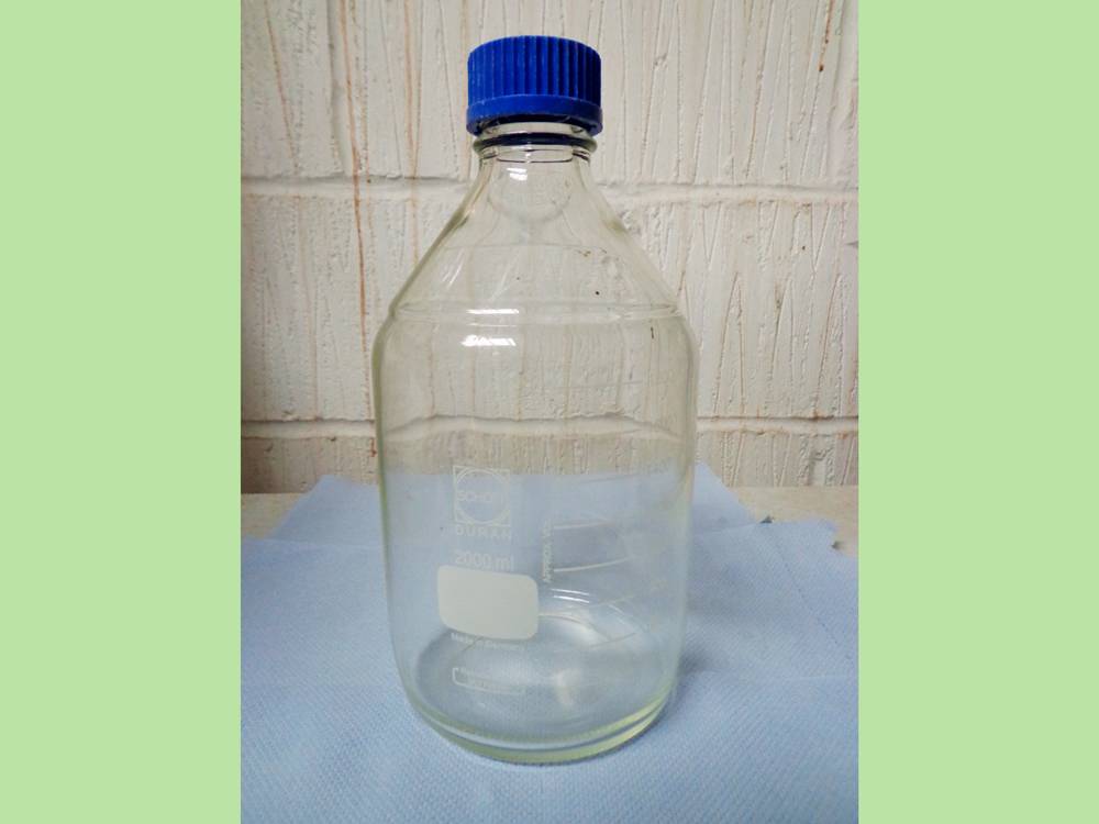 Schott Duran 2000 mL Clear Glass Laboratory Bottle with Screw Cap, 5 pcs.